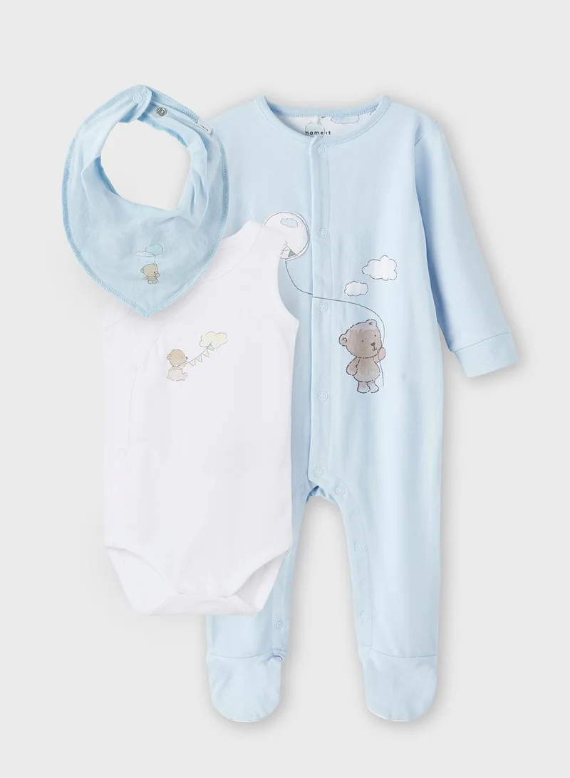 NAME IT Infant 3 Pack Printed Bodysuit