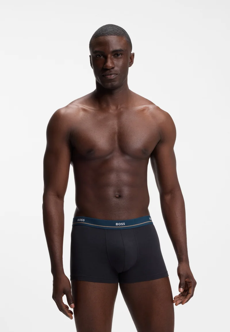 BOSS  Five-pack of stretch-cotton trunks with logo waistbands for Men | Best Price UAE