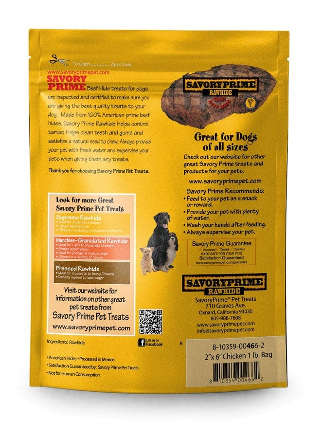 Savory Prime Rawhide Chips Chicken, 1-Pound (046) - Image 2