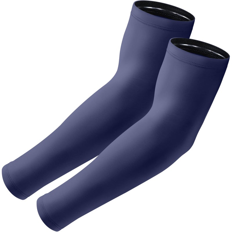 Aprilswan Arm Sleeves, UV Sun Protection Sports Non Slip Compression Cover for Men/Women 1 Pair Navy - Image 1