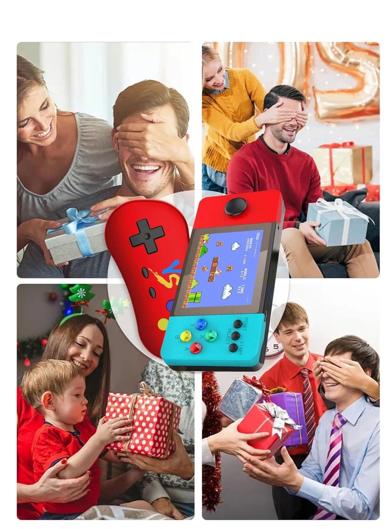 Retro Handheld Game Console, 500 FC Games, 3.5" Screen, 1200mAh Battery Portable Video Game Console, Protective EVA Case, Support Two Players & TV Connection, Gifts for Your Boys Girls