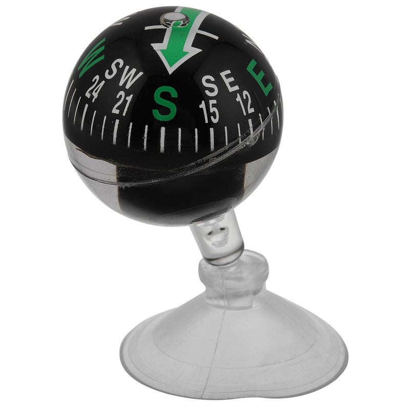 Suction Cup Car Compass 38mm Plastic Ball Dashboard Mount For Vehicle Marine Navigation - Image 2