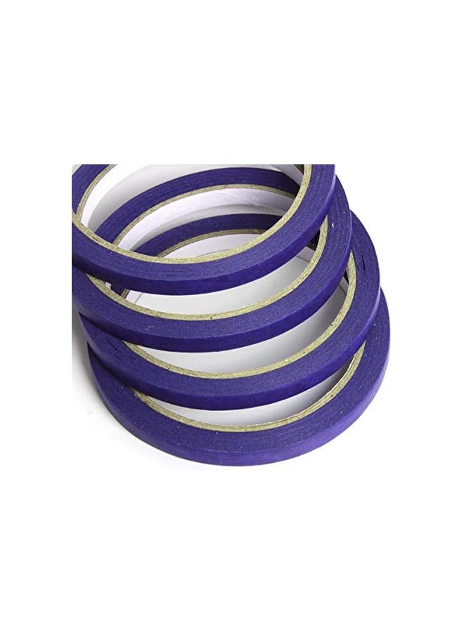 PROMASS - promass 6 Pack 0.27 Inch Blue Painters Tape,Easy Removal Thin Narrow Finishing Masking Tape Painting Tape Wall Tape,Good Adhesive and No Residue,132 Yards - Image 1