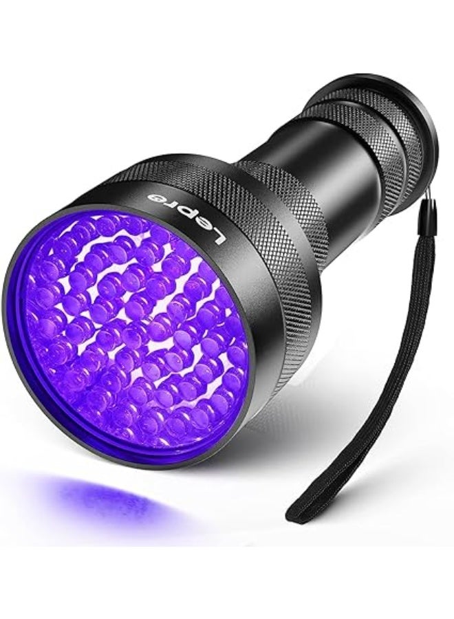 Lepro UV Flashlight, 51 LED UV Light Torch, Black-light Lights, 395nm Ultraviolet Flashlight, Blacklight Detector for Pet Urine, Stain, Bed Bugs, Scorpions, Banknote and More (Batteries Not Included) - Image 1