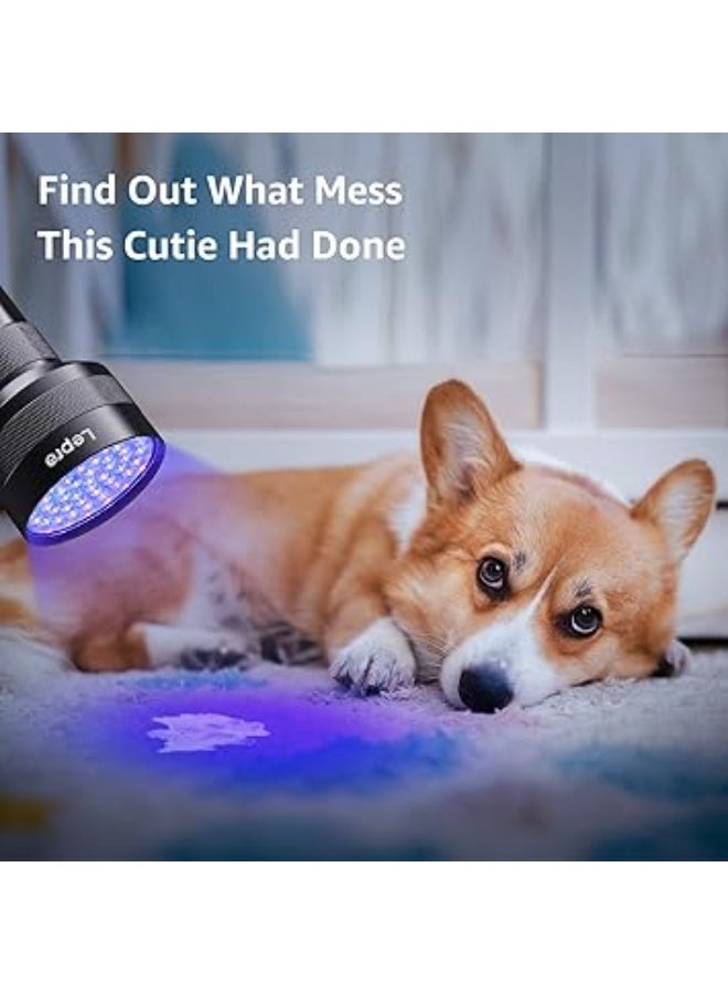 Lepro UV Flashlight, 51 LED UV Light Torch, Black-light Lights, 395nm Ultraviolet Flashlight, Blacklight Detector for Pet Urine, Stain, Bed Bugs, Scorpions, Banknote and More (Batteries Not Included) - Image 3