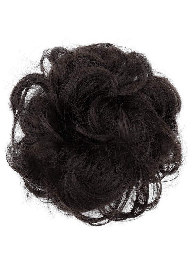 CAISHA Messy Scrunchie Bun Voluminous Wavy Hairpiece Heatresistant Synthetic Fibres Dark Brown G3A - Image 1