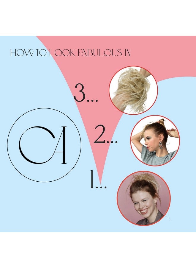 CAISHA Messy Scrunchie Bun Voluminous Wavy Hairpiece Heatresistant Synthetic Fibres Dark Brown G3A - Image 4