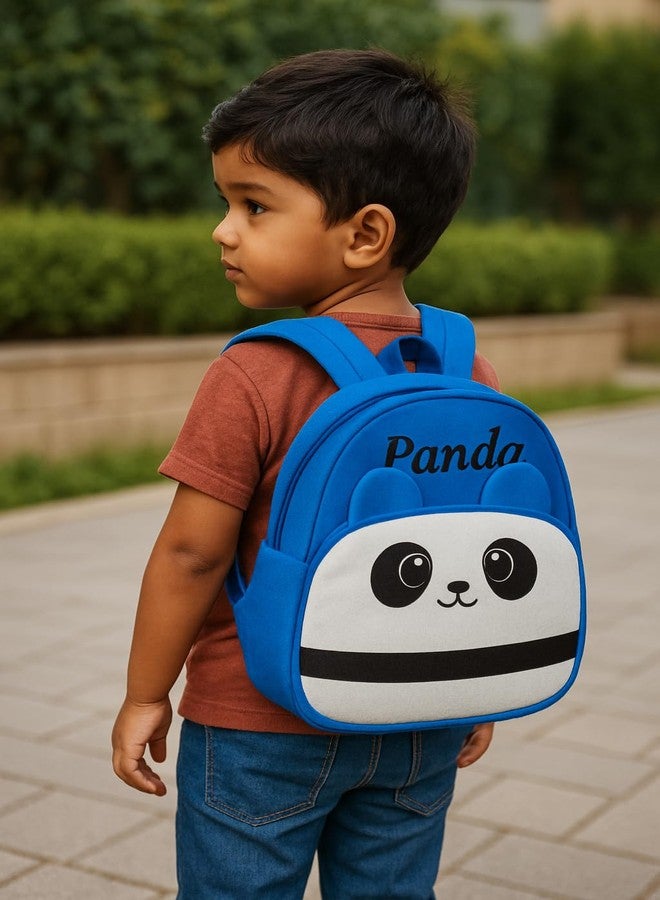 Kids Panda Backpack, Blue and White, Cute Animal Design with Ears, School Bag - Image 3