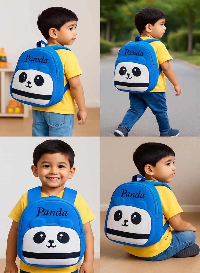 Kids Panda Backpack, Blue and White, Cute Animal Design with Ears, School Bag - Image 5