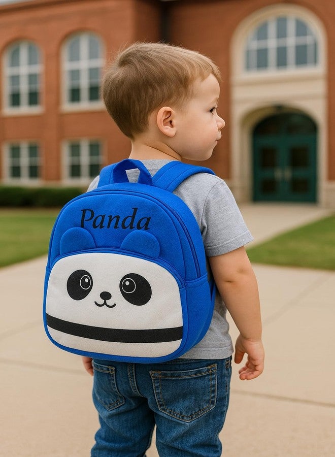 Kids Panda Backpack, Blue and White, Cute Animal Design with Ears, School Bag - Image 2
