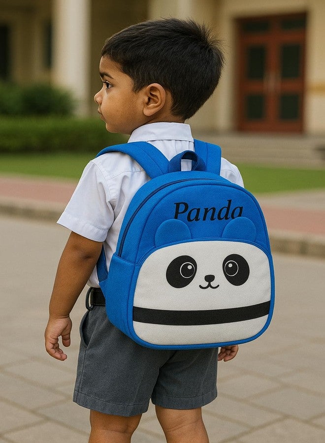 Kids Panda Backpack, Blue and White, Cute Animal Design with Ears, School Bag - Image 4