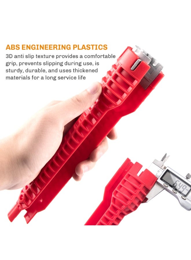 SANMUGEED 8 in 1 Faucet Wrench Tool - Faucet and Sink Installer - Sink Faucet Install Socket Wrench Kit - Plumbing Pipe Spanner Tool - Spanner Faucet Wrench Tool Sink/Bathroom/Kitchen - Image 5