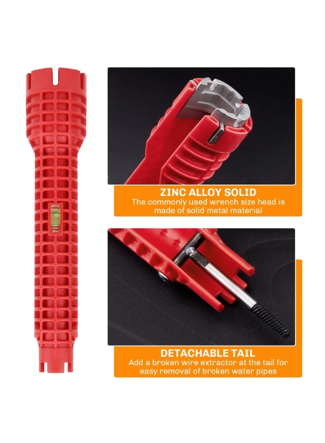 SANMUGEED 8 in 1 Faucet Wrench Tool - Faucet and Sink Installer - Sink Faucet Install Socket Wrench Kit - Plumbing Pipe Spanner Tool - Spanner Faucet Wrench Tool Sink/Bathroom/Kitchen - Image 4