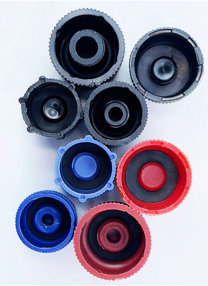 Generic - Air Conditioning Valve Core Kit, Car and Home AC R12 R134a Teflon Seal Refrigeration Schrader Valve Core with Valve Stem Core Tool Air Conditioning AC System Charging Port Seal Caps Kit - Image 1