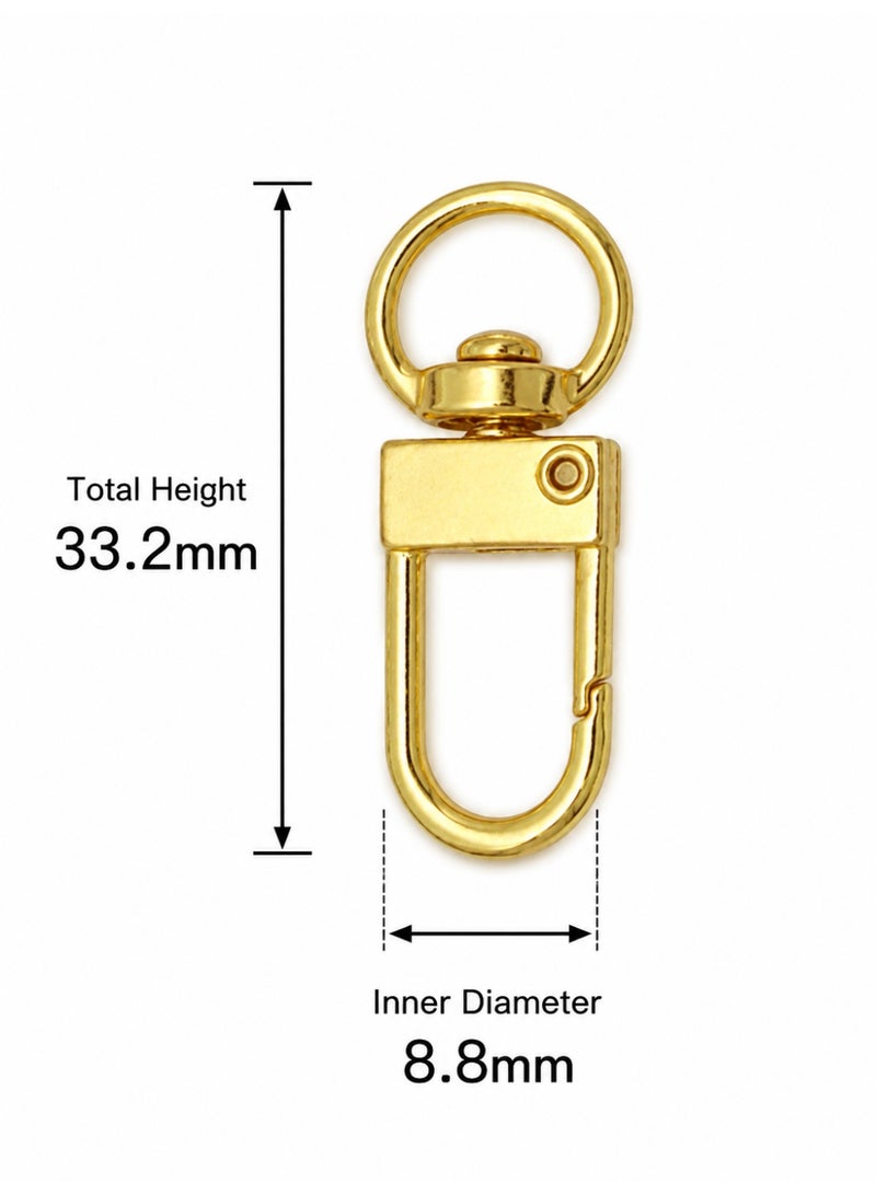 2PCS Golden Swivel Snap Hooks for Bags Keychains and DIY Straps - Image 4