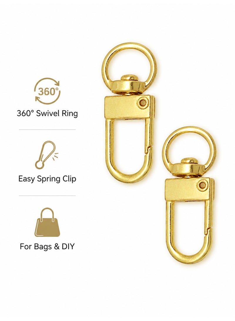 2PCS Golden Swivel Snap Hooks for Bags Keychains and DIY Straps - Image 5
