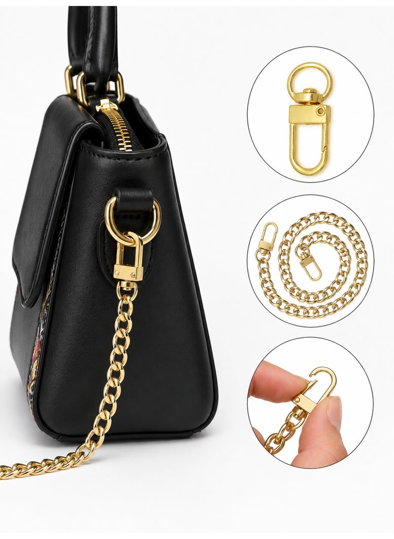 2PCS Golden Swivel Snap Hooks for Bags Keychains and DIY Straps - Image 3