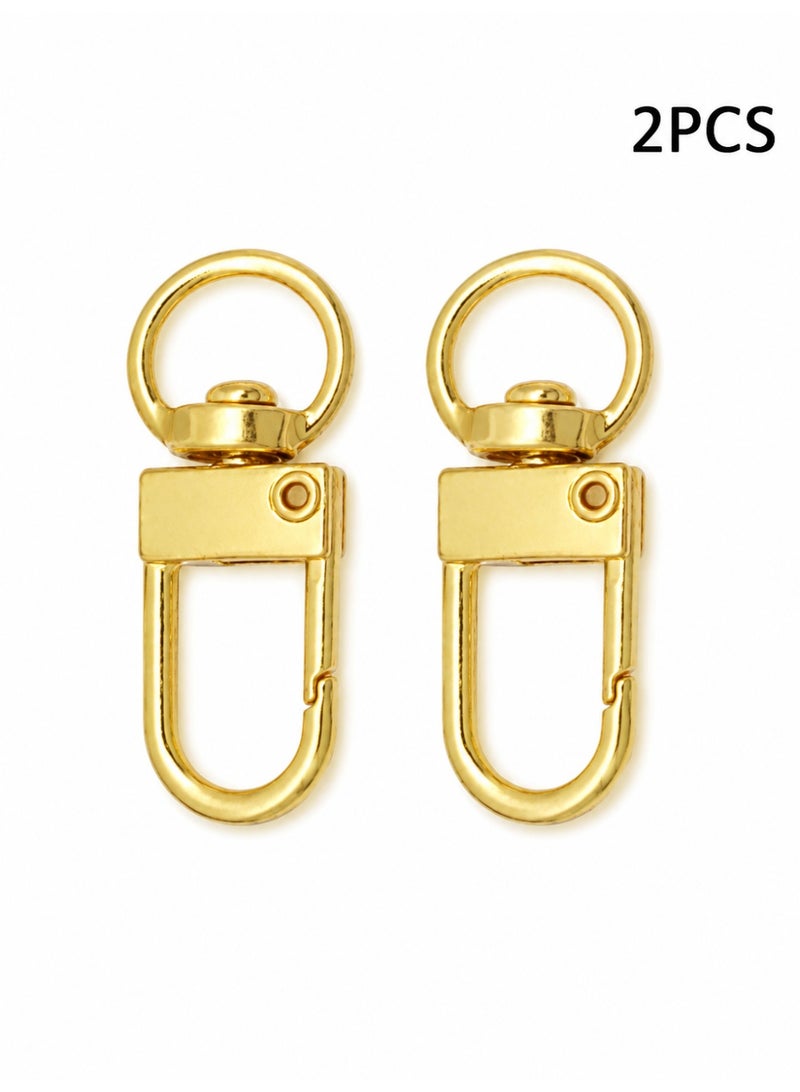 2PCS Golden Swivel Snap Hooks for Bags Keychains and DIY Straps - Image 1