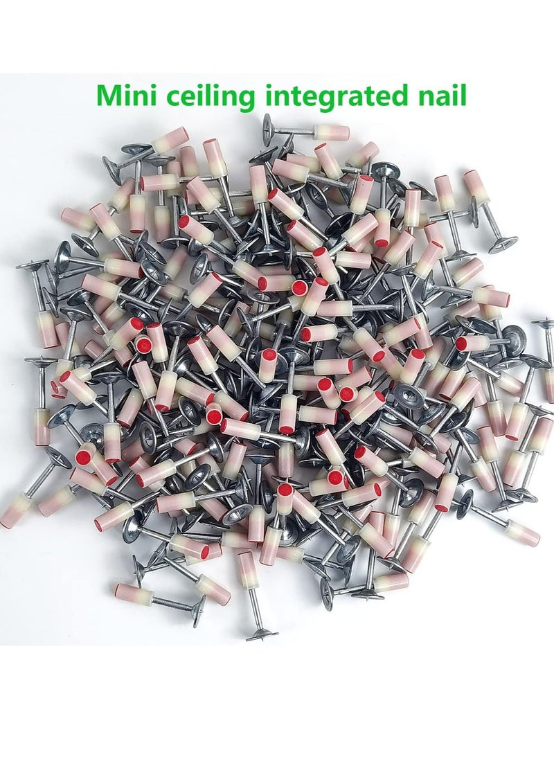 BONAI - Pack of 100 Round Nails for Nail Guns, 7.3 mm Steel Nails, Nail Gun/Rivet Gun Accessories, Manual Steel Nails, Mini Nails for Ceiling/Wire Hider/Attachment (25 mm) - Image 1