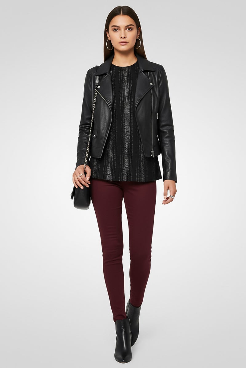 STELLA MCCARTNEY بلوزة نسائية بدون أكمام بتصميم دائري، معدنية، متعددة الألوان - Image 1