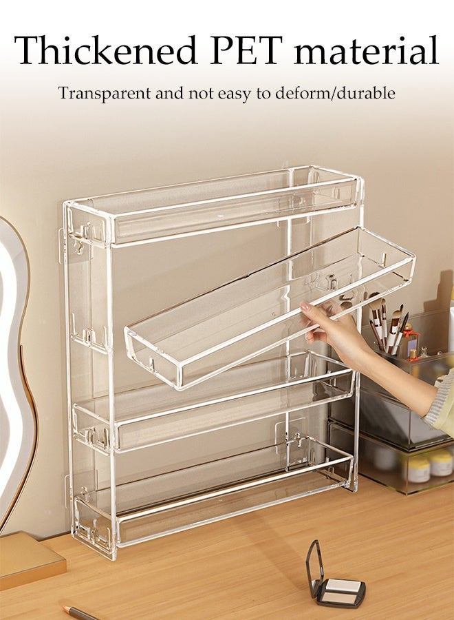 DUNISO 5 Tier Wall Mounted Bathroom Rack,Hangable Cosmetic Display Cases,Large Capacity Bathroom Organizer,Detachable Plastic Makeups Organizer,Not Easily Deformed, Sturdy and Durable,Suitable for Living Room, Kitchen, Bathroom - Image 3