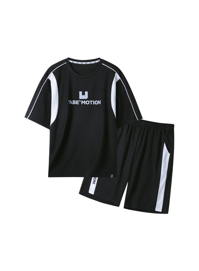 Xiaozhutuoni Boys' Sportswear Set, Children's Summer Mesh Quick-dry Outfit, Plus Size Clothing For Older Childre