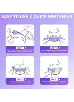 CMGTYYD 28 Pcs Teeth Whitening Strips, V34 Purple Teeth Whitening Strips, 14 Treatments Color Correcting Whitening Strips for Sensitive Teeth, Peroxide Free, Without The Harm, Deep Stains Removal  - Image 5