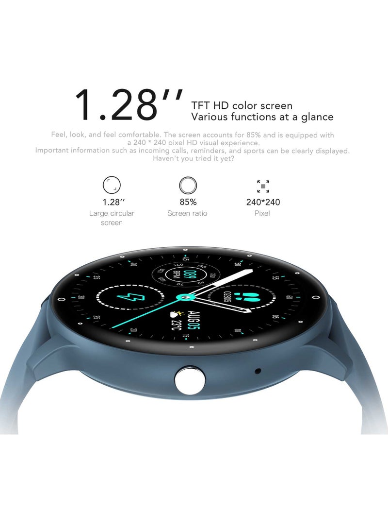 ZL02C Pro Smart Watch, Skin Friendly Waterproof Sleep Tracker Watch, Lightweight Smart Health Monitoring Watch With Heart Rate Sleep Monitor, (1pc, Beige, Silicone Strap) - Image 2