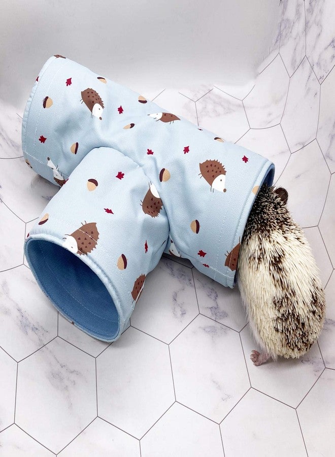 Ymid Select Handmade Small Animal 3-Way Hideout Tunnel Collapsible Pet Play Toy Tunnel Tube for Dwarf Rabbit Hamster Guinea Pig Chinchilla Sugar Glider Hedgehog (Blue) - Image 5