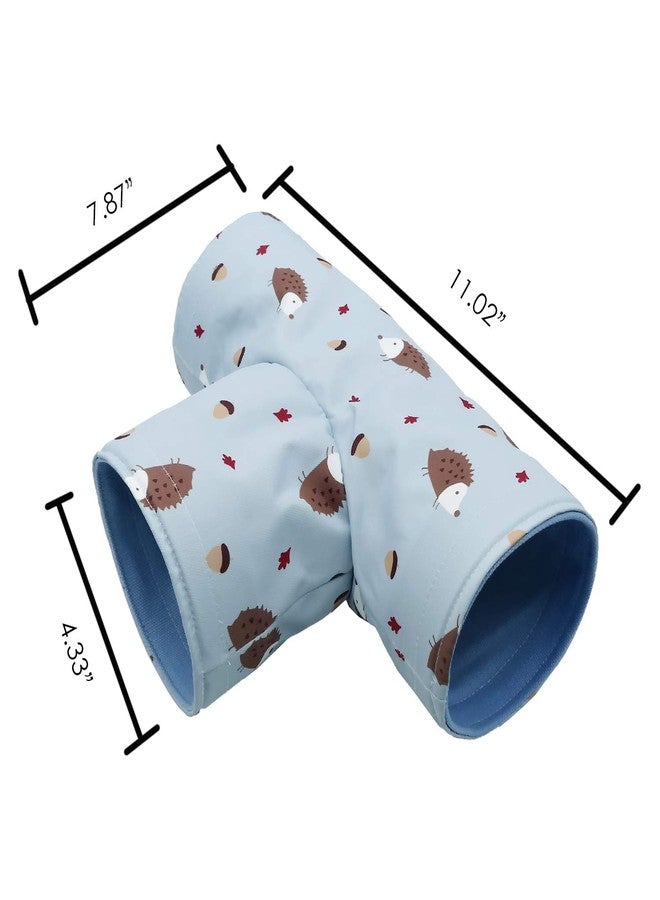 Ymid Select Handmade Small Animal 3-Way Hideout Tunnel Collapsible Pet Play Toy Tunnel Tube for Dwarf Rabbit Hamster Guinea Pig Chinchilla Sugar Glider Hedgehog (Blue) - Image 2