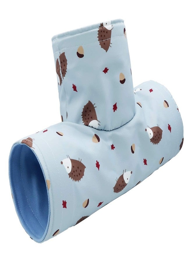 Ymid Select Handmade Small Animal 3-Way Hideout Tunnel Collapsible Pet Play Toy Tunnel Tube for Dwarf Rabbit Hamster Guinea Pig Chinchilla Sugar Glider Hedgehog (Blue) - Image 3