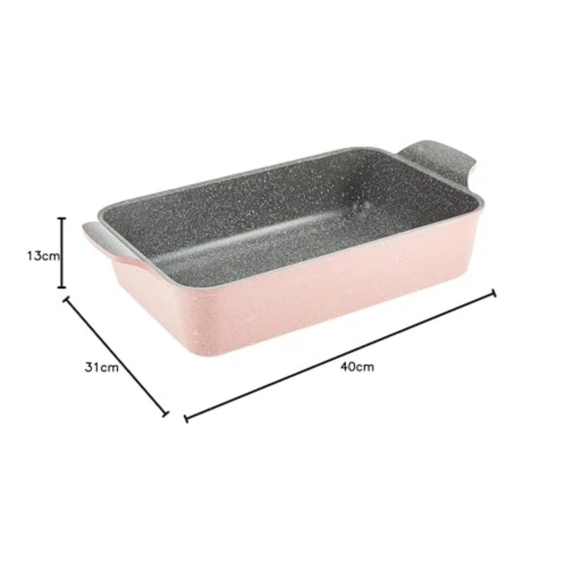 - Ovenware Small Rectangular OSM - Pink marble - Image 5