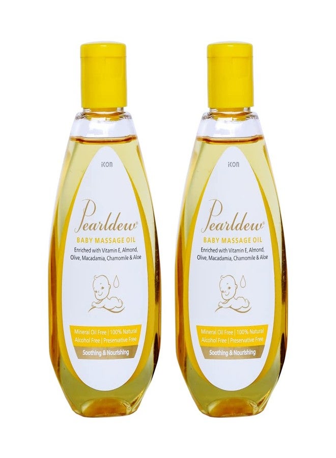 Pearldew Baby Massage Oil 100 ml|With Almond Oil, Aloe Vera, Calendula Oil, Macadamia Oil, Olive Oil, Til Oil, Vitamin E, Mustard Oil (Pack of 2 (100ml X2)) - Image 1