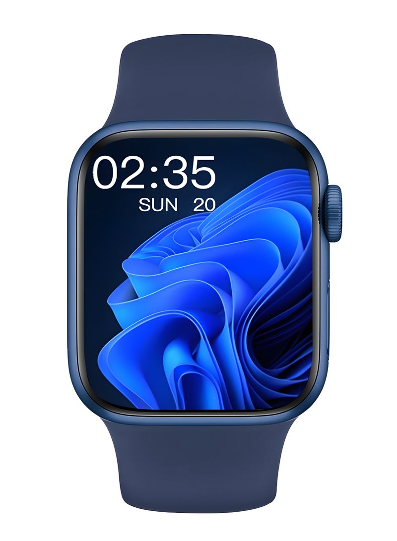 ساعة ذكية من السلسلة 5 بقدرة 300.0 مللي أمبير في الساعة مع حزام بديل باللون الأزرق - Image 4