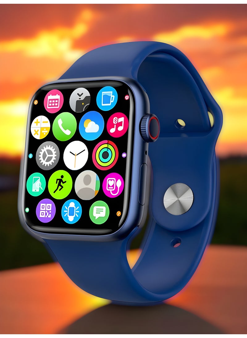 ساعة ذكية من السلسلة 5 بقدرة 300.0 مللي أمبير في الساعة مع حزام بديل باللون الأزرق - Image 5