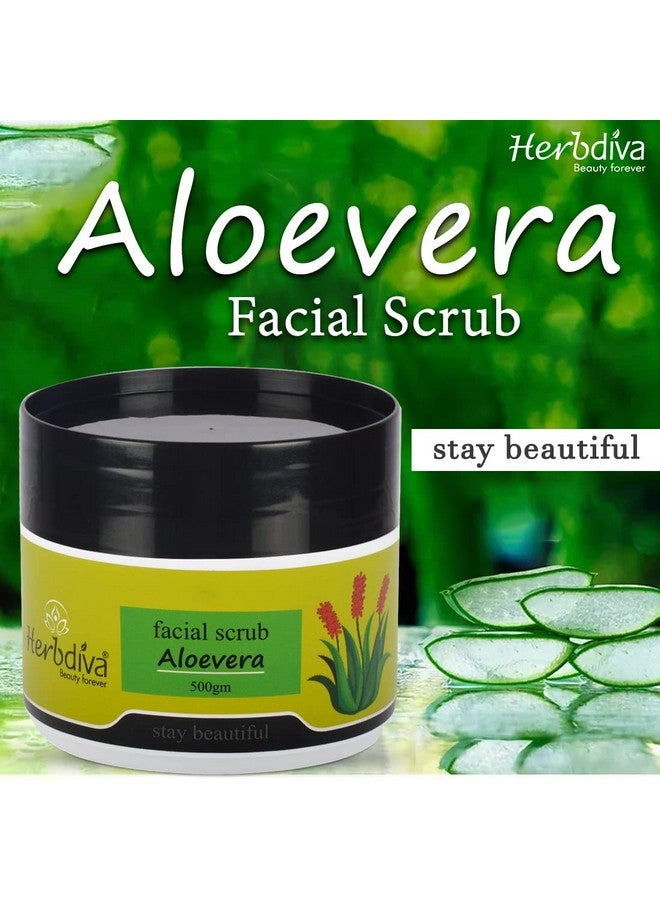 Herbdiva Aloevera Facial Scrub, Gel, Cream & Pack 500GM Each Pack of 4 - Image 3