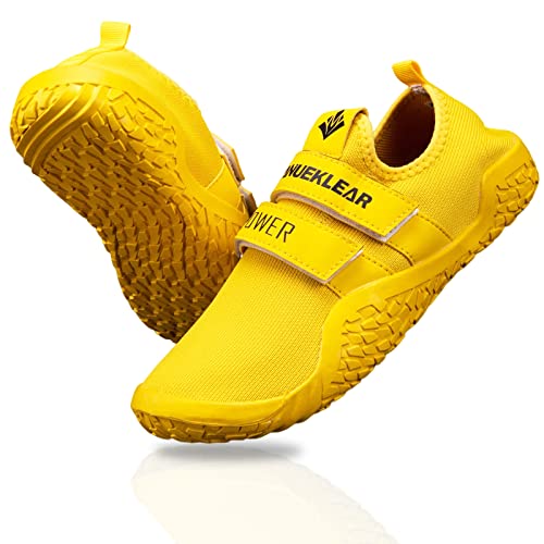 M MANUEKLEAR MANUEKLEAR Deadlift Shoe Weight Lifting Shoes for Men Women Weightlifting Squat Shoes Fitness CrossTrainer Barefoot Gym Training Sneakers Lemon Yellow - Image 1