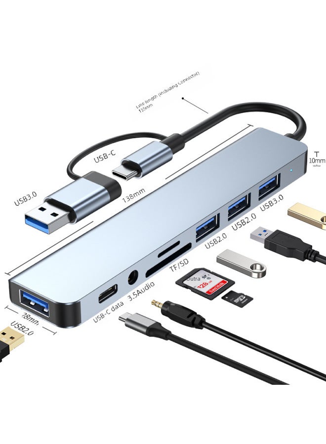 نيوترل محول USB من النوع C المباشر، سبعة منافذ، ثمانية في واحد، لتوسيع منافذ الكمبيوتر المحمول أو الجهاز اللوحي، مقسم منافذ - Image 4