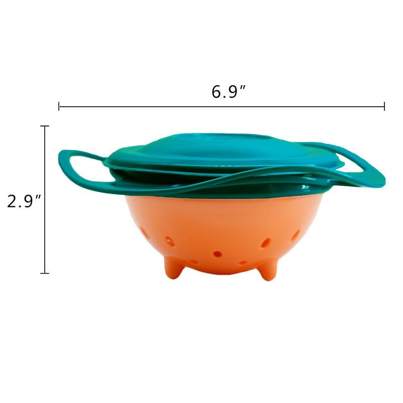 Song Qing Magic Gyro Bowl 360 Degree Rotate Spill-Proof Bowls with Lid - Image 2