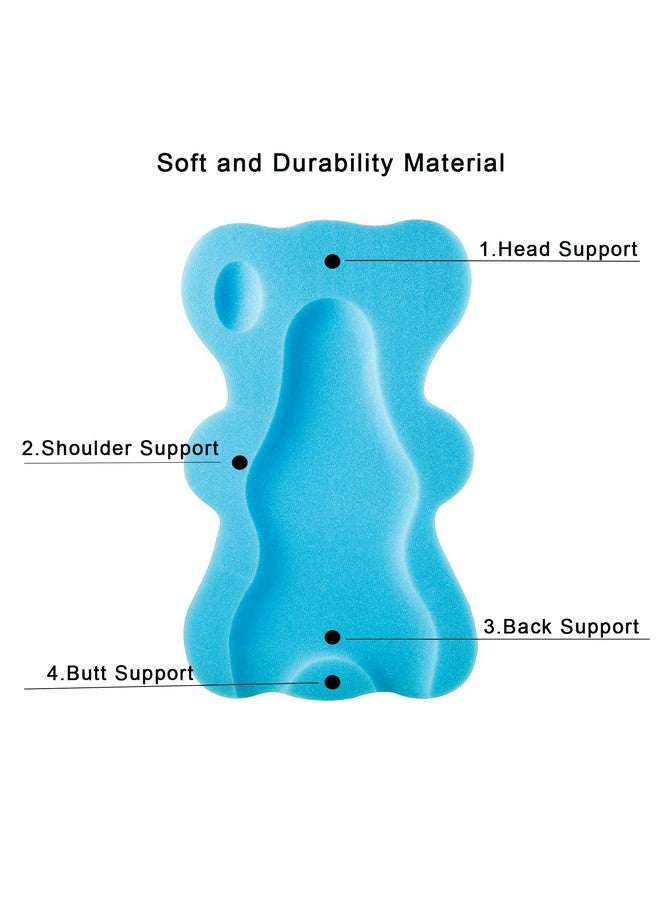 باندا إير سجادة إسفنجية استحمام للأطفال من باندا إير، إسفنجة استحمام ناعمة للأطفال حديثي الولادة - وسادة، خالية من الروائح، لون أزرق - Image 2