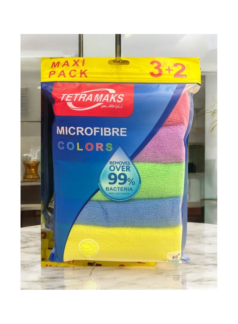 TETRA MAKS Set of 5 microfiber cleaning cloths
