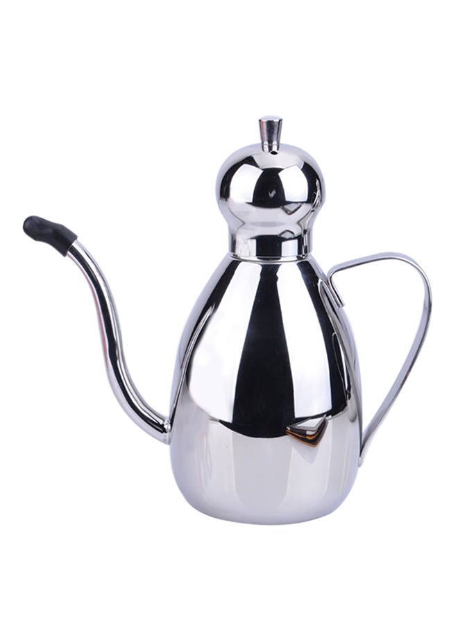 ANSELF Olive Oil And Vinegar Dispensing Pot Silver 21x8x18cm - Image 1