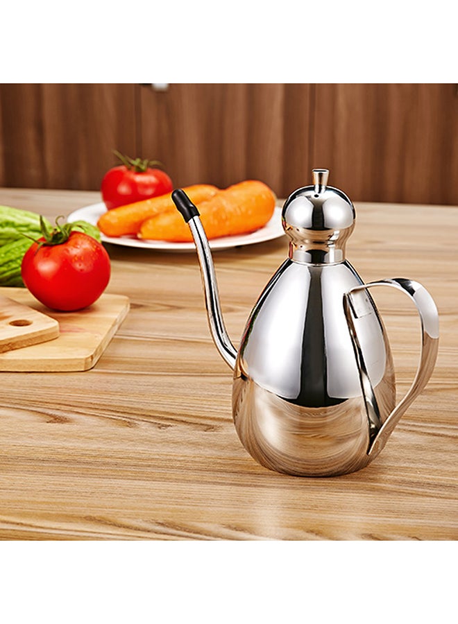 ANSELF Olive Oil And Vinegar Dispensing Pot Silver 21x8x18cm - Image 3