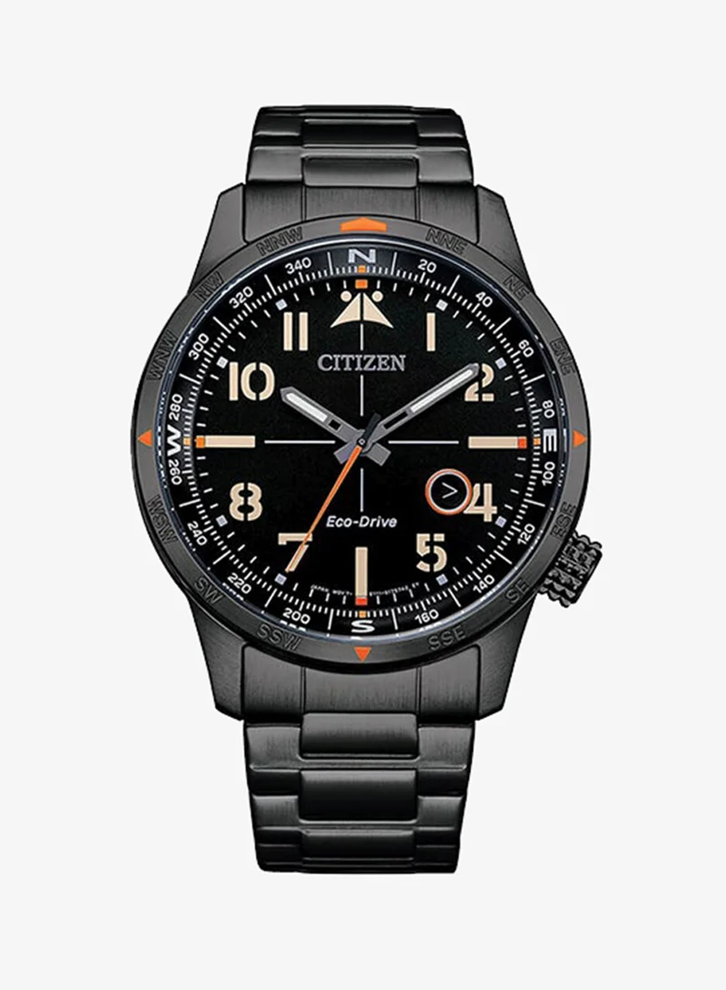 Citizen Men's Analog Round Shape Stainless Steel Wrist Watch BM7555-83E - 43 Mm