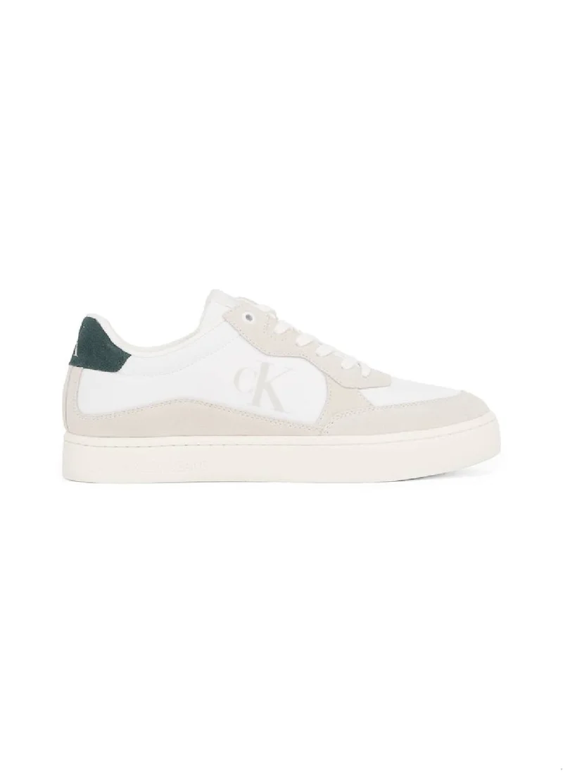 Calvin Klein Jeans Men's Suede Sneakers, White - Suede