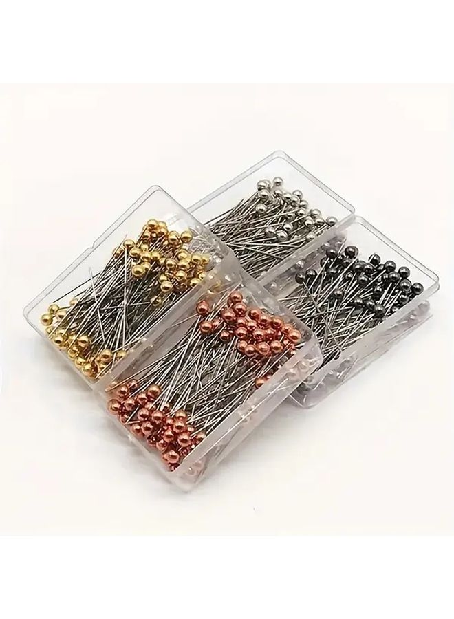 100pcs Yellow Stainless Steel T Pins for Wedding Dress Crafts and Beading Supplies - Image 1