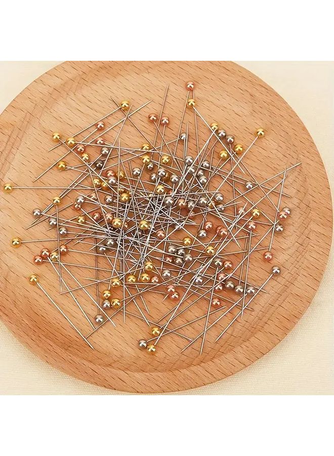 100pcs Yellow Stainless Steel T Pins for Wedding Dress Crafts and Beading Supplies - Image 4