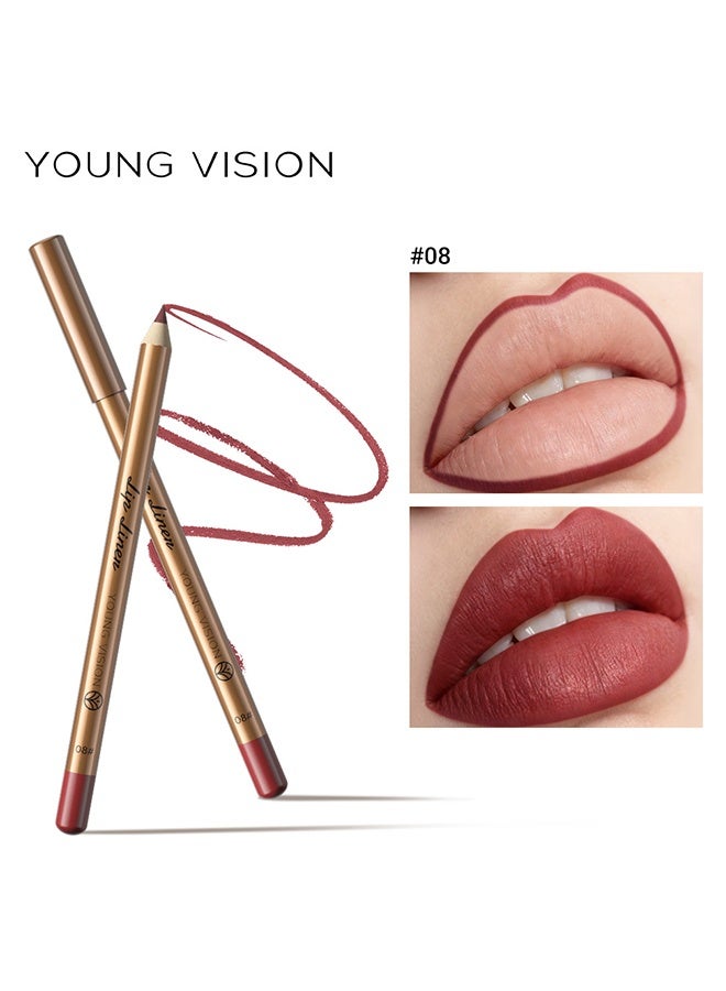 YOUNG VISION Lip Liner,Creamy Lip Pencil,Long Lasting Lip Liner with Sharpener,Matte Finish,Smooth and Soft,Non-Dry,Easy to Use,Cruelty free,(07#,08#,09#,10#,11#,12#) - Image 3