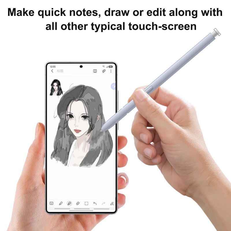 Anglepingping Galaxy S25 Ultra S Pen Replacement for Samsung Galaxy S25 Ultra Stylus Pen,S25 Ultra Stylus Pen for Samsung Galaxy S25 Ultra 5G All Versions EJ-PS938BBEGUJ(Light Silver) - Image 5