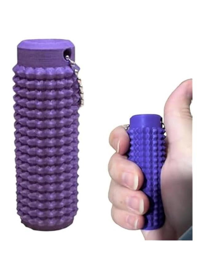 Arabest Purple Spiky Grip Stim Keychain: Calm Fidget for Anxiety Relief, Stress Reduction & Focus  - Image 1